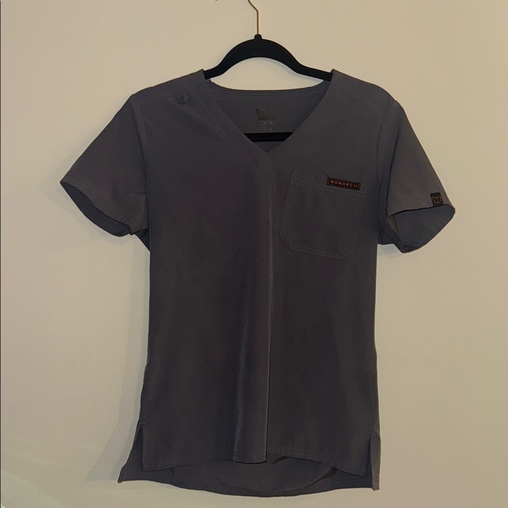 Women’s Gray Monarch Butterfly Scrubs - Picture 2 of 2